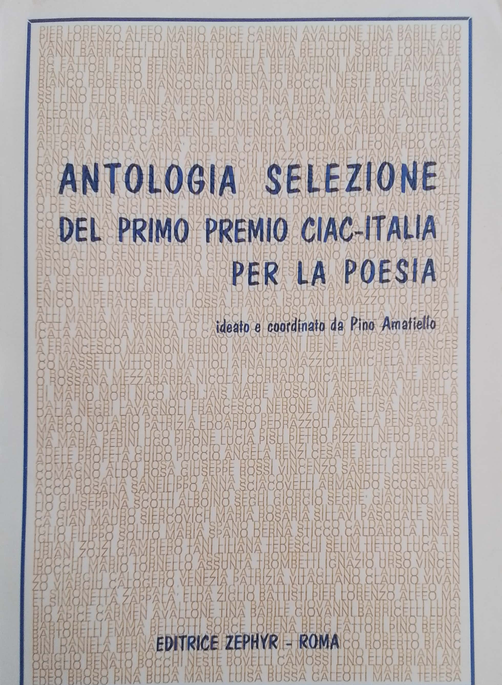 Copertina di Antologia selezione del primo premio ciac-Italia per la poesia