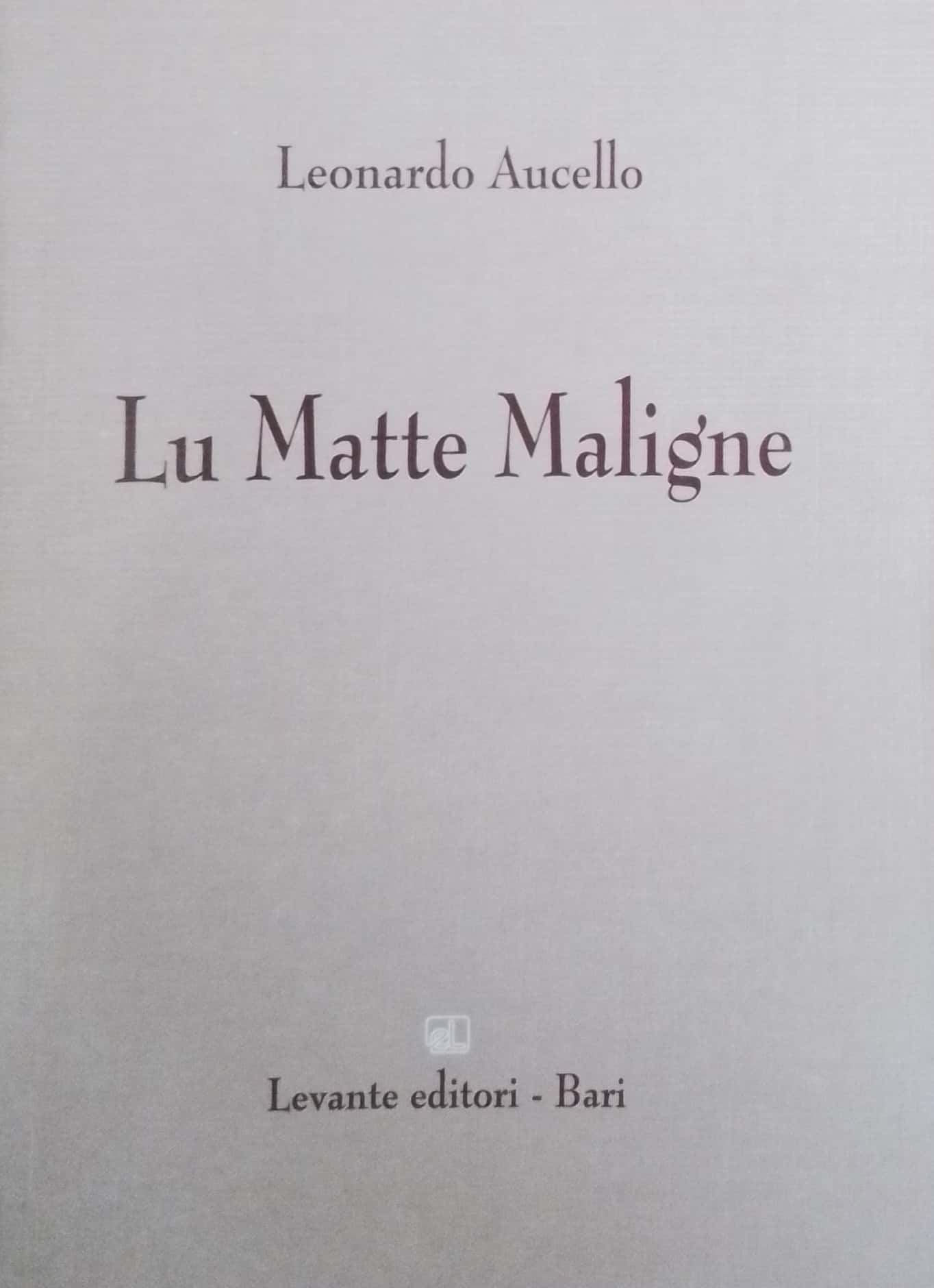 Copertina di Lu Matte Maligne