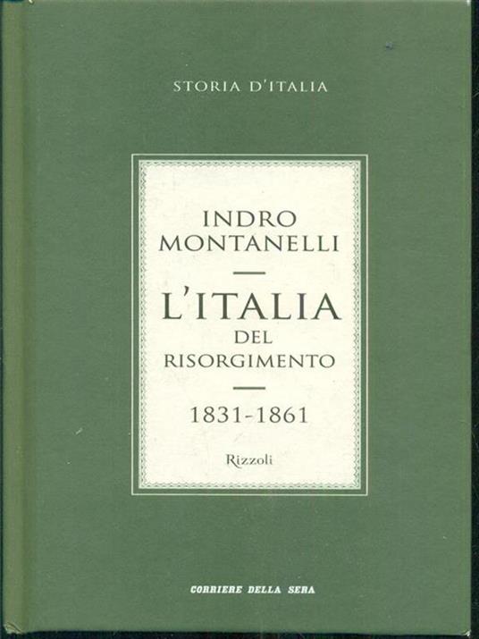 Copertina di L'Italia del risorgimento 1831-1861